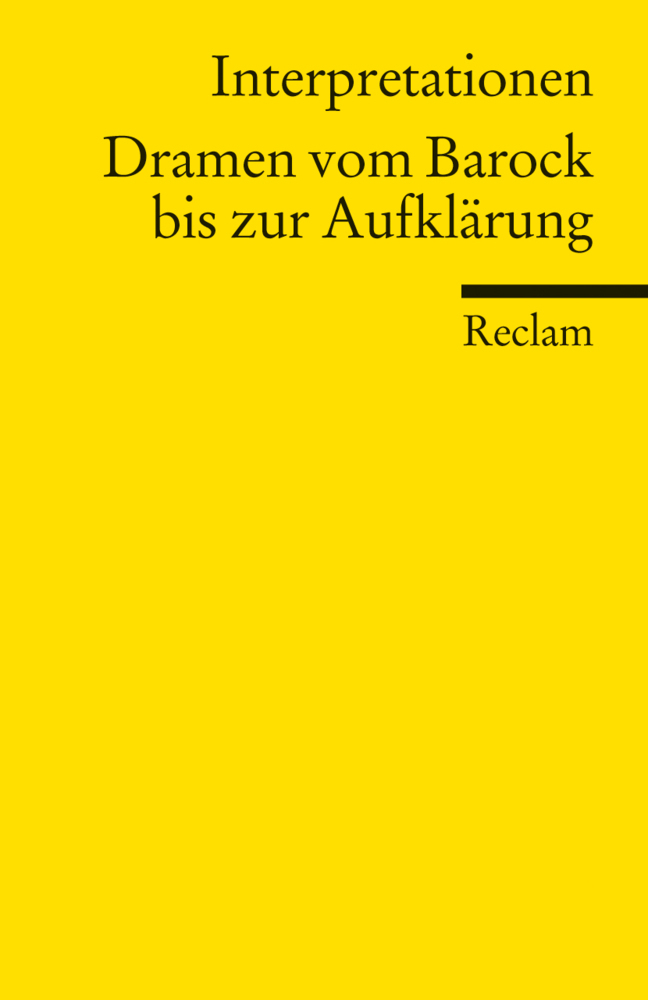Cover: 9783150175125 | Dramen vom Barock bis zur Aufklärung | Taschenbuch | Deutsch | 2000