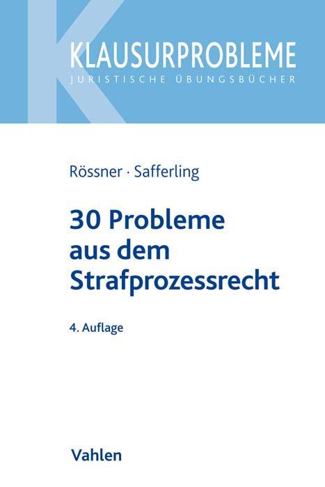 Cover: 9783800660438 | 30 Probleme aus dem Strafprozessrecht | Dieter Rössner (u. a.) | Buch