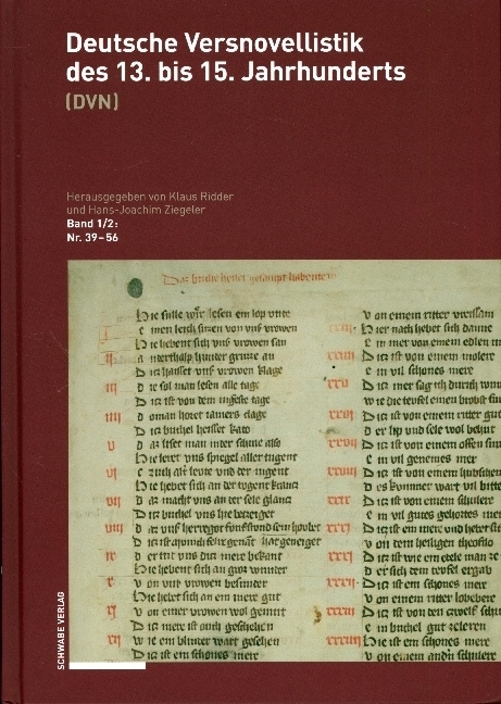 Cover: 9783757400064 | Deutsche Versnovellistik des 13. bis 15. Jahrhunderts (DVN). Bd.1.2