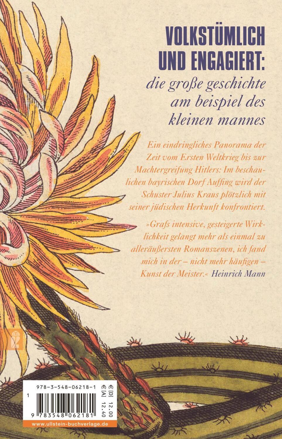 Rückseite: 9783548062181 | Unruhe um einen Friedfertigen | Roman | Oskar Maria Graf | Taschenbuch