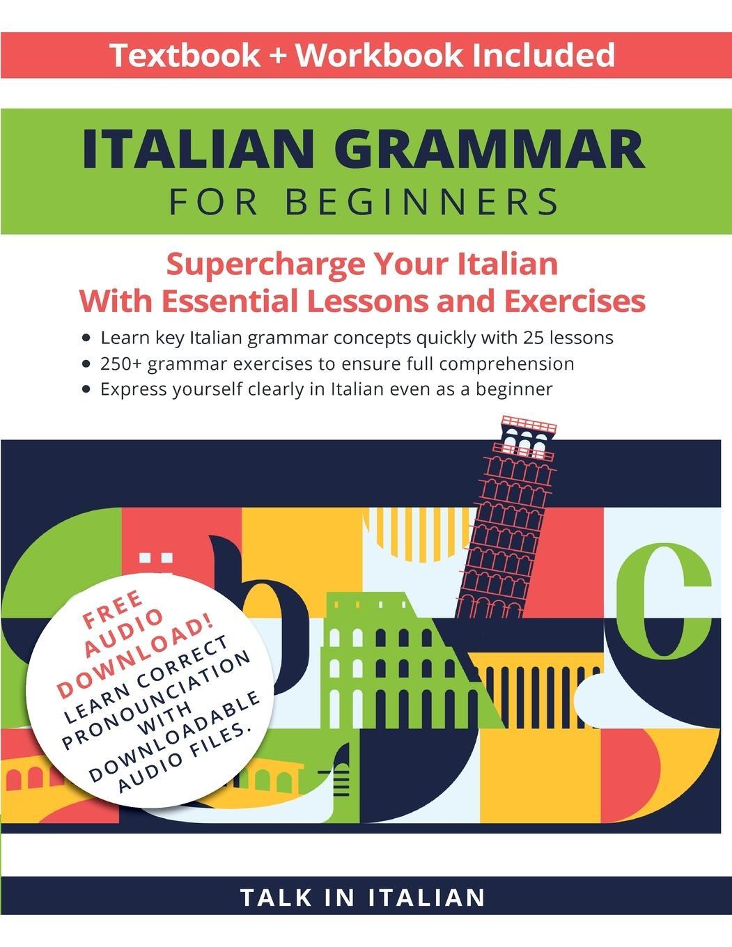 Cover: 9781684893201 | Italian Grammar for Beginners Textbook + Workbook Included | Italian