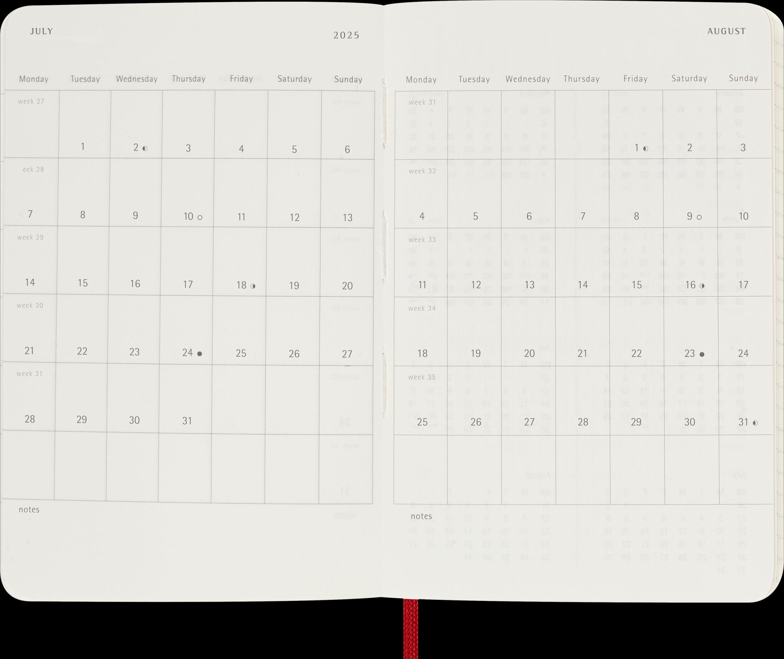 Bild: 8056999270391 | Moleskine 12 Monate Wochen Notizkalender 2025, Pocket/A6, 1 Wo = 1...