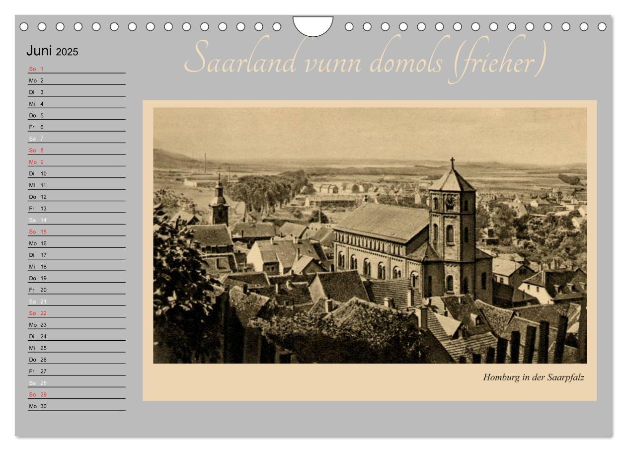 Bild: 9783435520473 | Saarland - vunn domols (frieher) (Wandkalender 2025 DIN A4 quer),...