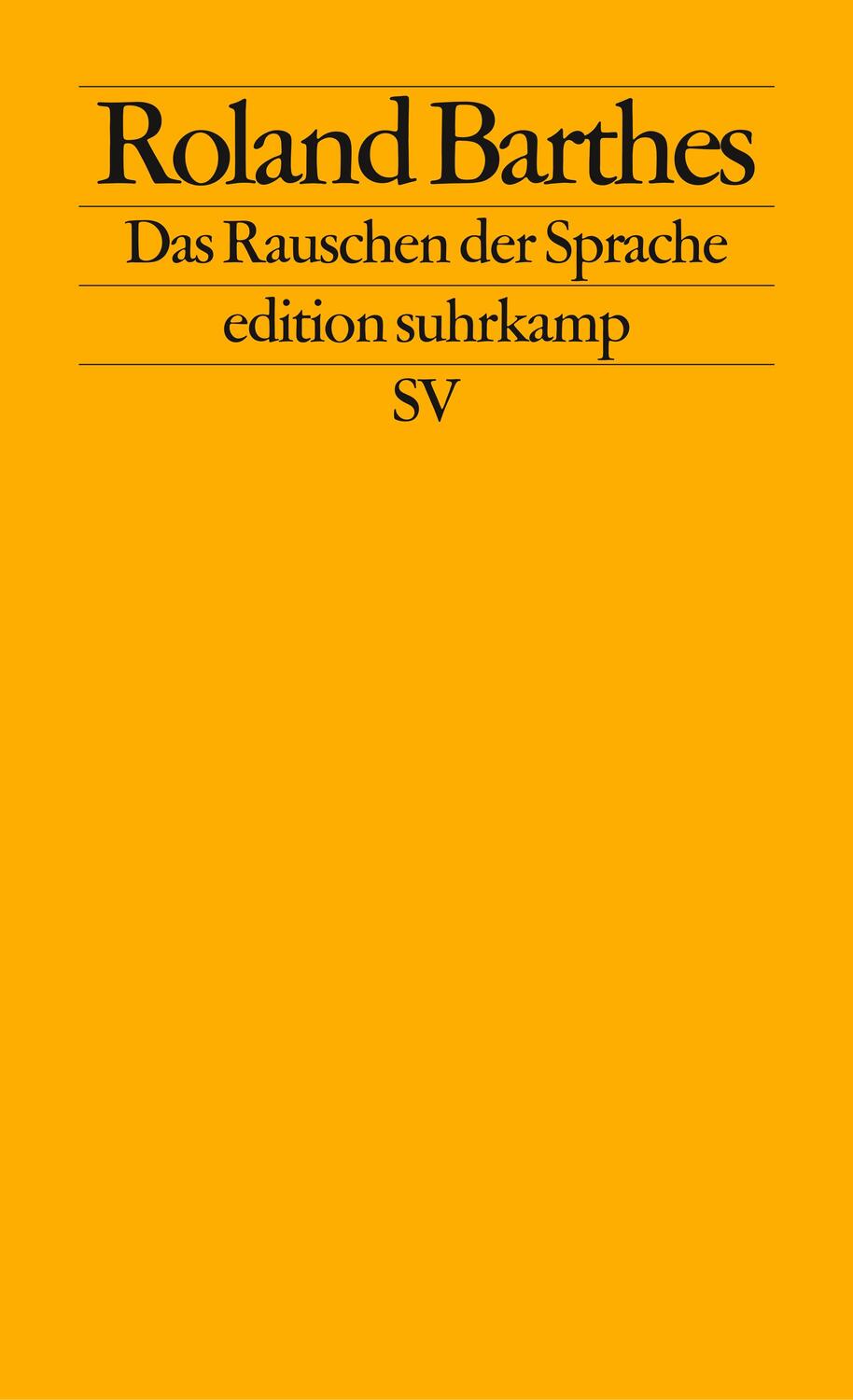 Cover: 9783518116951 | Das Rauschen der Sprache | Kritische Essays IV | Roland Barthes | Buch