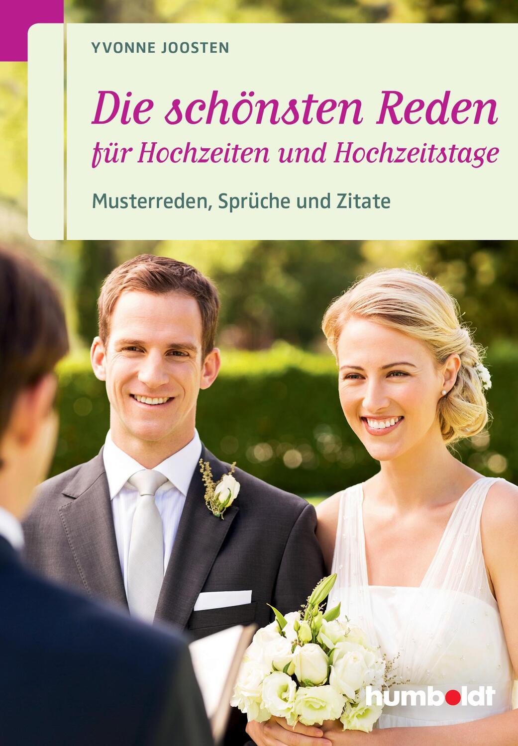 Cover: 9783869100319 | Die schönsten Reden für Hochzeiten und Hochzeitstage | Yvonne Joosten