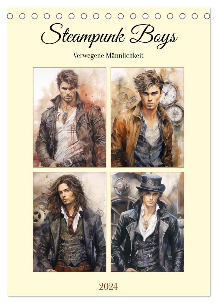 Cover: 9783383664267 | Steampunk Boys. Verwegene Männlichkeit (Tischkalender 2024 DIN A5...