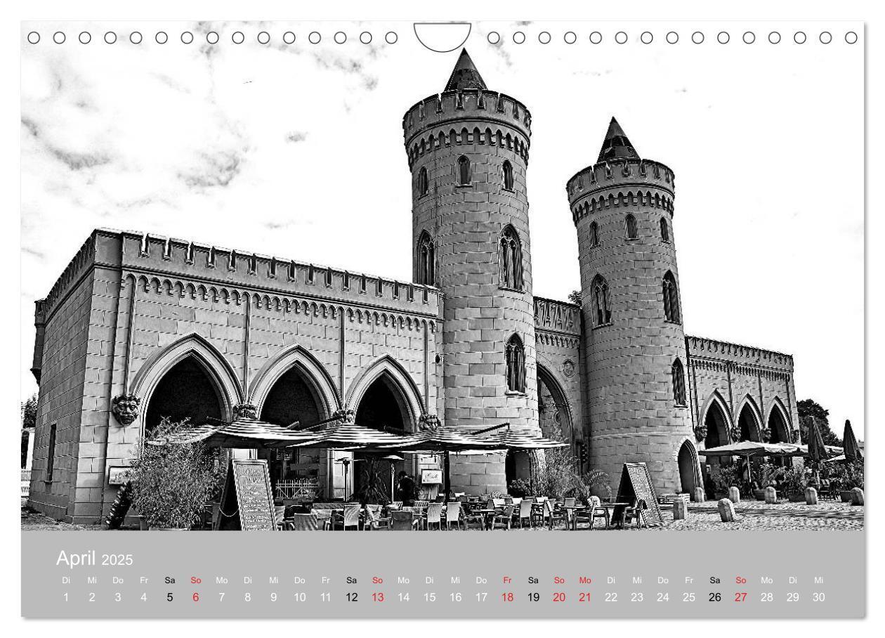 Bild: 9783435473960 | Potsdam schwarz auf weiß (Wandkalender 2025 DIN A4 quer), CALVENDO...