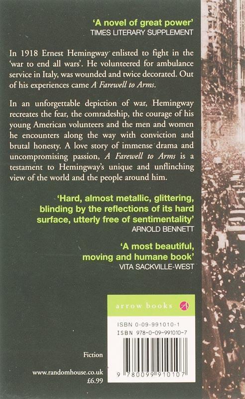 Rückseite: 9780099910107 | A Farewell to Arms | Ernest Hemingway | Taschenbuch | Englisch
