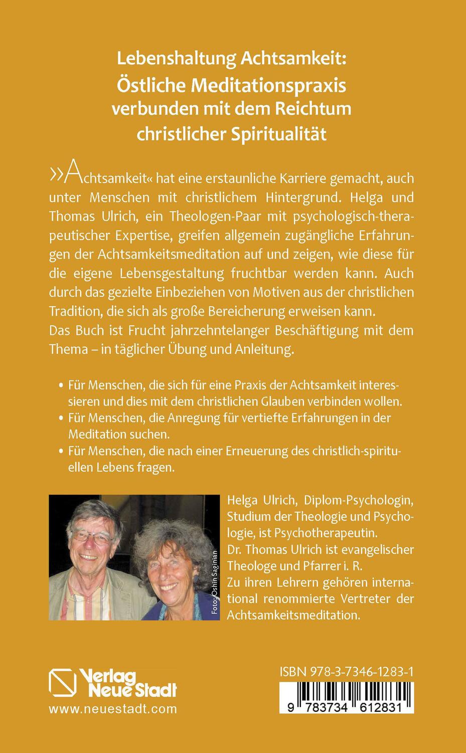 Rückseite: 9783734612831 | Achtsamkeitsmeditation aus christlicher Sicht | Helga Ulrich (u. a.)
