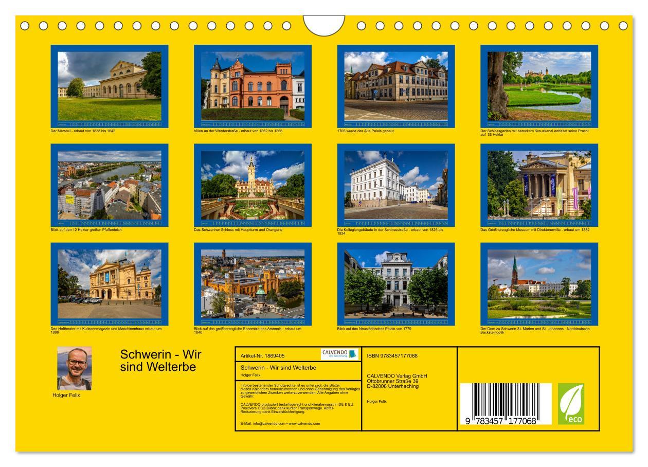 Bild: 9783457177068 | Schwerin - Wir sind Welterbe (Wandkalender 2025 DIN A4 quer),...