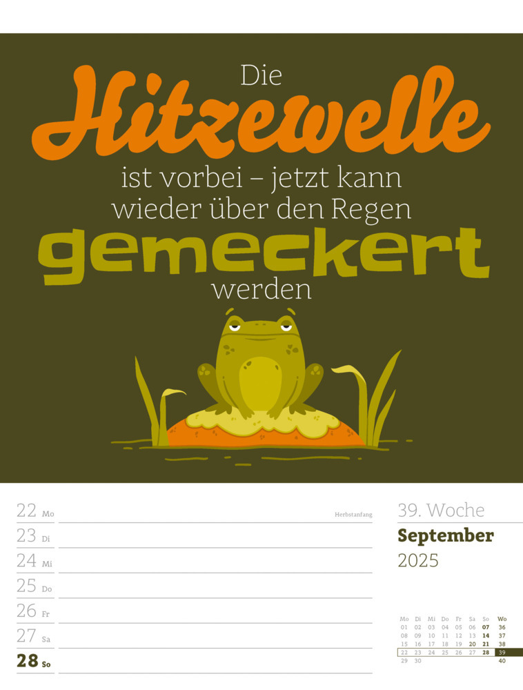 Bild: 9783838425955 | Klartext Sprüchekalender - Wochenplaner Kalender 2025 | Kunstverlag