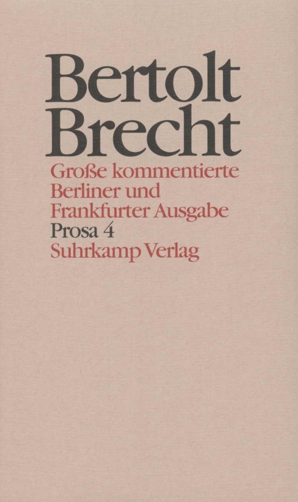 Cover: 9783518400791 | Prosa. Tl.4 | Geschichten, Filmgeschichten, Drehbücher 1913-1939