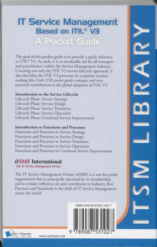 Rückseite: 9789087531027 | ITIL® V3 - A Pocket Guide | Jan van Bon | Taschenbuch | Paperback
