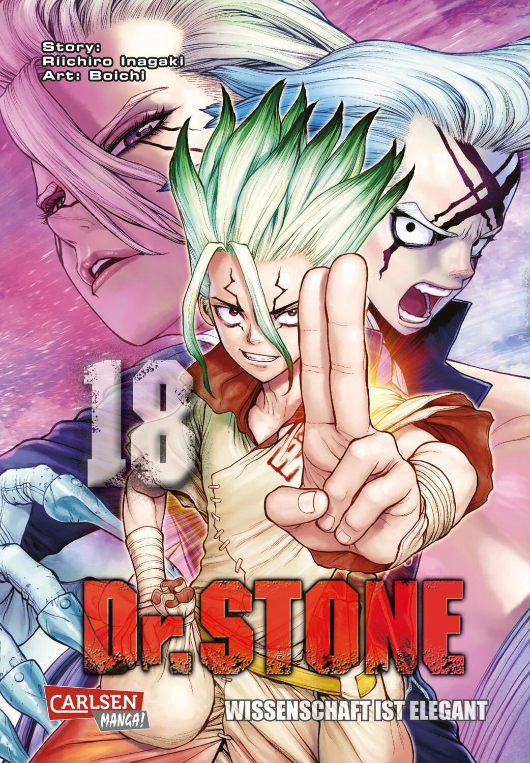 Cover: 9783551752390 | Dr. Stone 18 | Verrückte Abenteuer, Action und Wissenschaft! | Buch