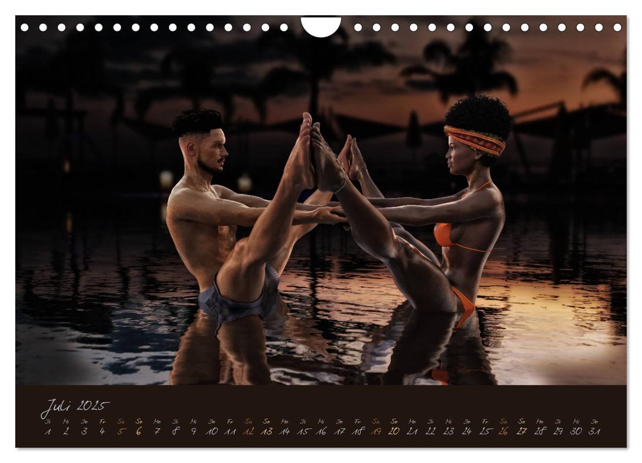 Bild: 9783435242795 | YogaPaare (Wandkalender 2025 DIN A4 quer), CALVENDO Monatskalender