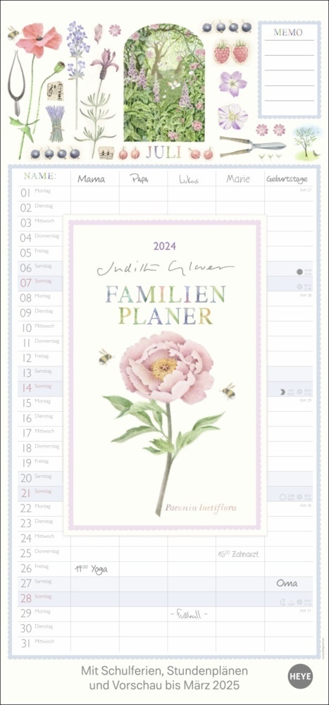 Cover: 9783756400669 | Judith Glover Familienplaner 2024. Familienkalender mit 5 Spalten....