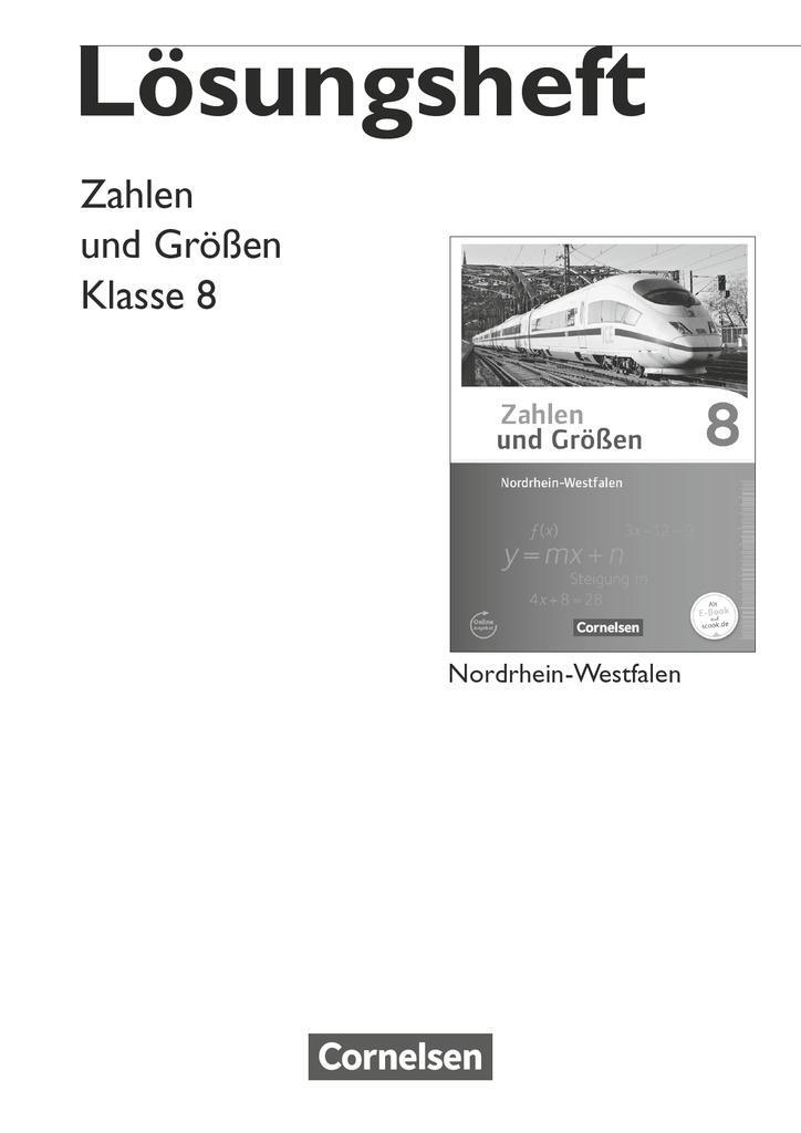 Cover: 9783060041404 | Zahlen und Größen 8. Schuljahr. Lösungen zum Schülerbuch....