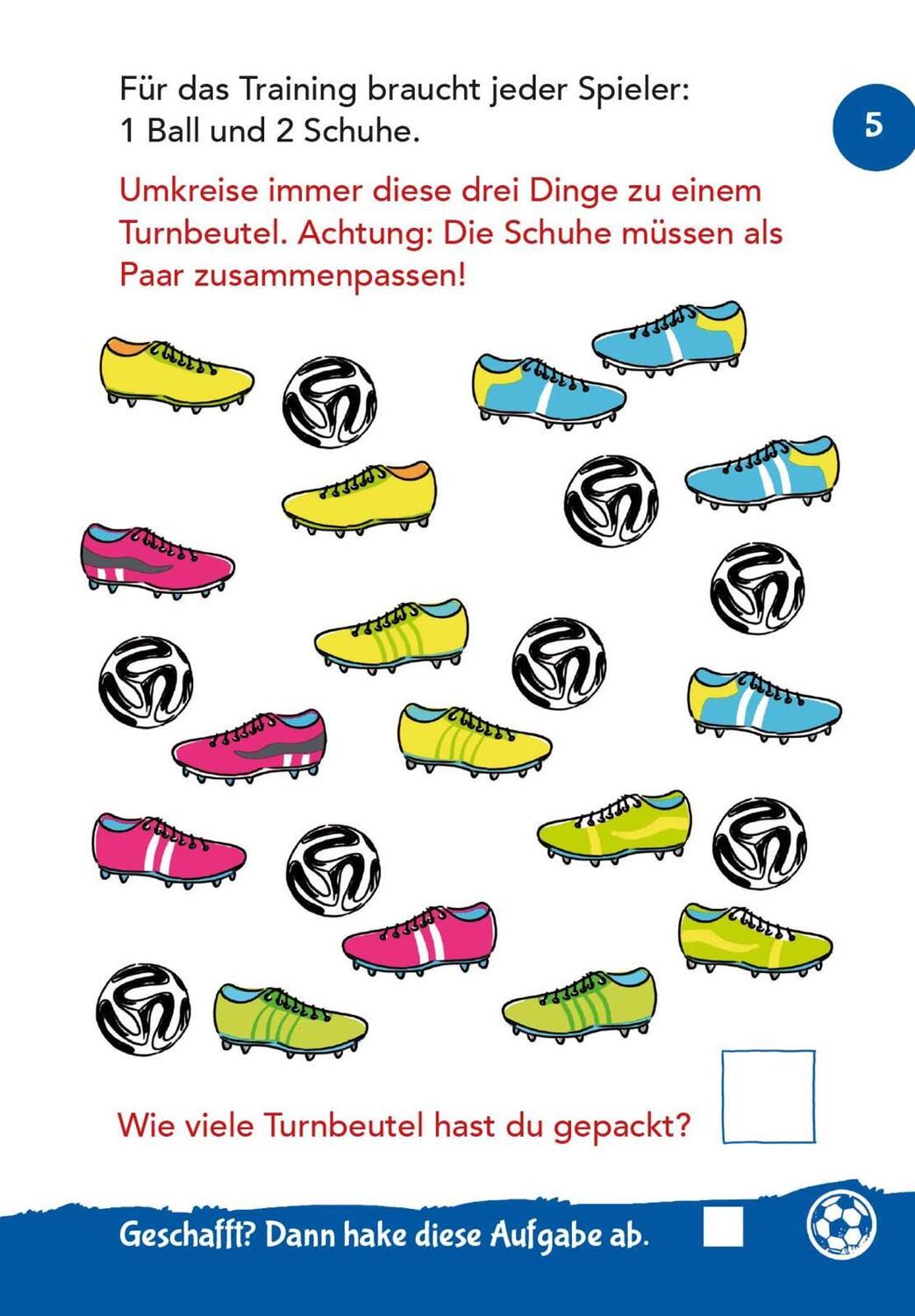 Bild: 9783551189578 | Mein bunter Fußball-Mitmachblock | ab 5 Jahre | Cordula Thörner | Buch