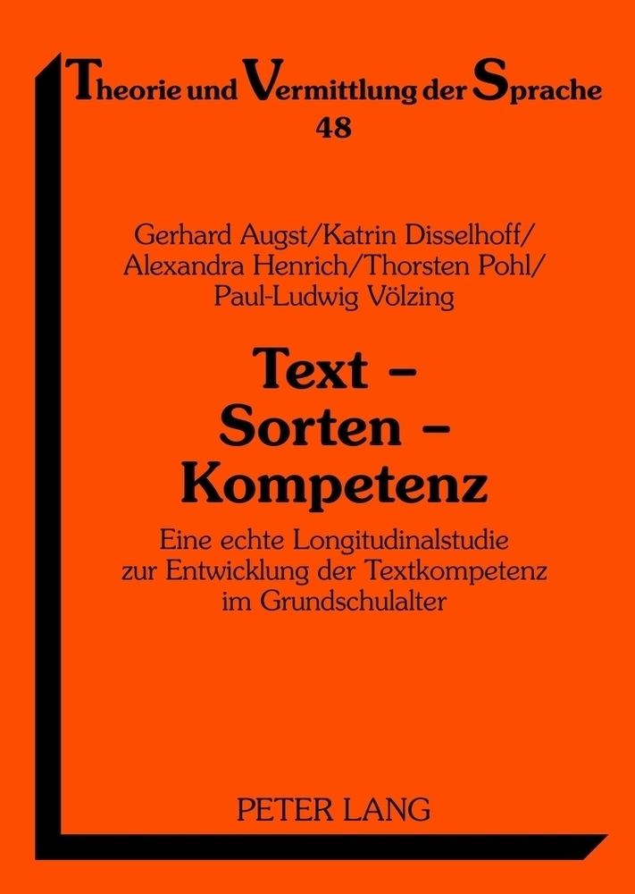 Cover: 9783631555552 | Text - Sorten - Kompetenz | Gerhard Augst (u. a.) | Taschenbuch
