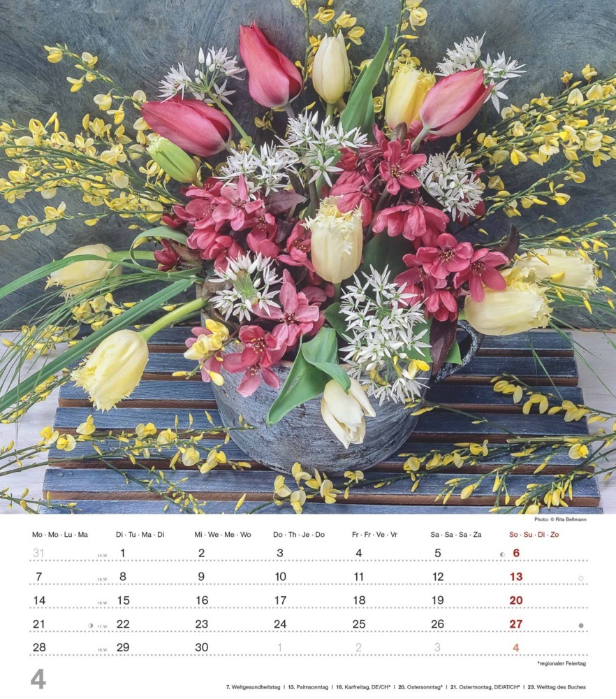 Bild: 4251732342142 | Alpha Edition - Blumenträume 2025 Wandkalender, 30x34cm,...