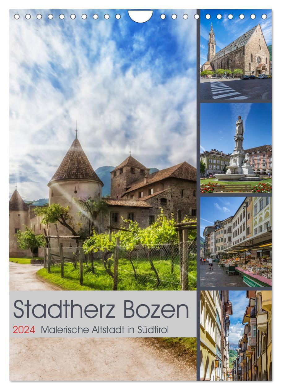 Cover: 9783383233234 | Stadtherz BOZEN (Wandkalender 2024 DIN A4 hoch), CALVENDO...