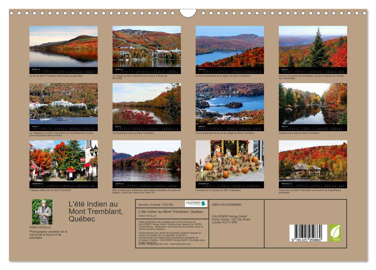 Bild: 9781325959860 | L'été Indien au Mont Tremblant, Québec (Calendrier mural 2025 DIN...