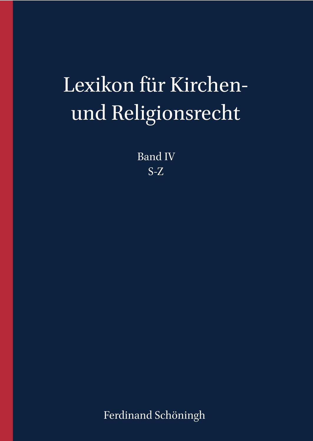 Cover: 9783506786401 | Lexikon für Kirchen- und Religionsrecht | Buch | XXXII | Deutsch