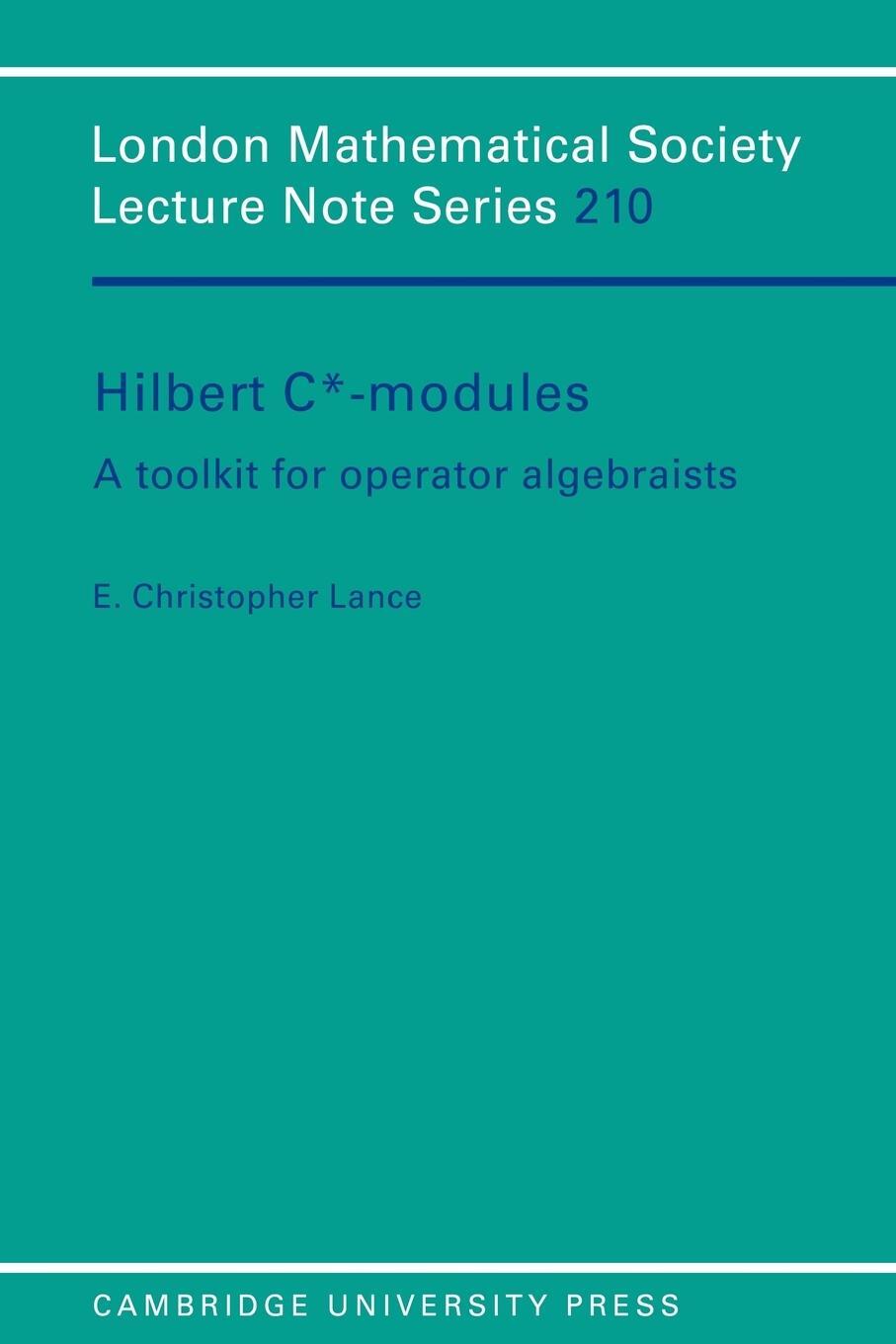 Cover: 9780521479103 | Hilbert C*-Modules | A Toolkit for Operator Algebraists | Taschenbuch