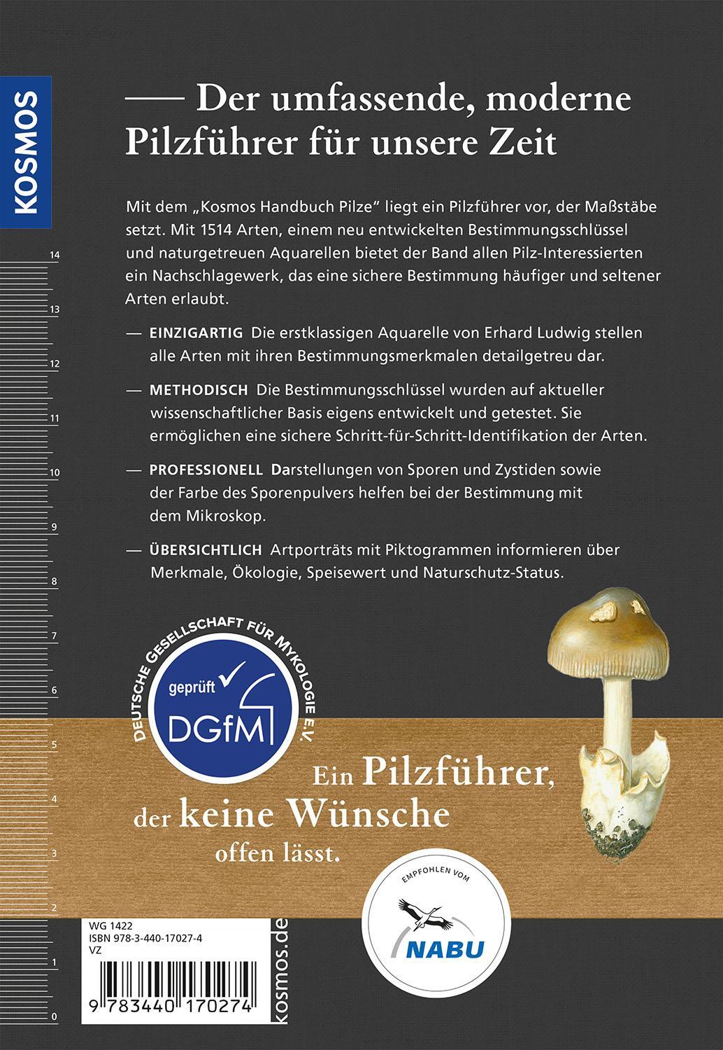Rückseite: 9783440170274 | Das Kosmos-Handbuch Pilze | Mit über 2500 Zeichnungen, über 1500 Arten