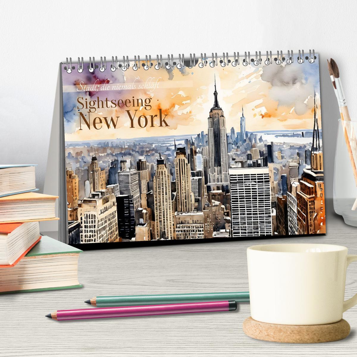 Bild: 9783457218471 | Sightseeing New York (Tischkalender 2025 DIN A5 quer), CALVENDO...