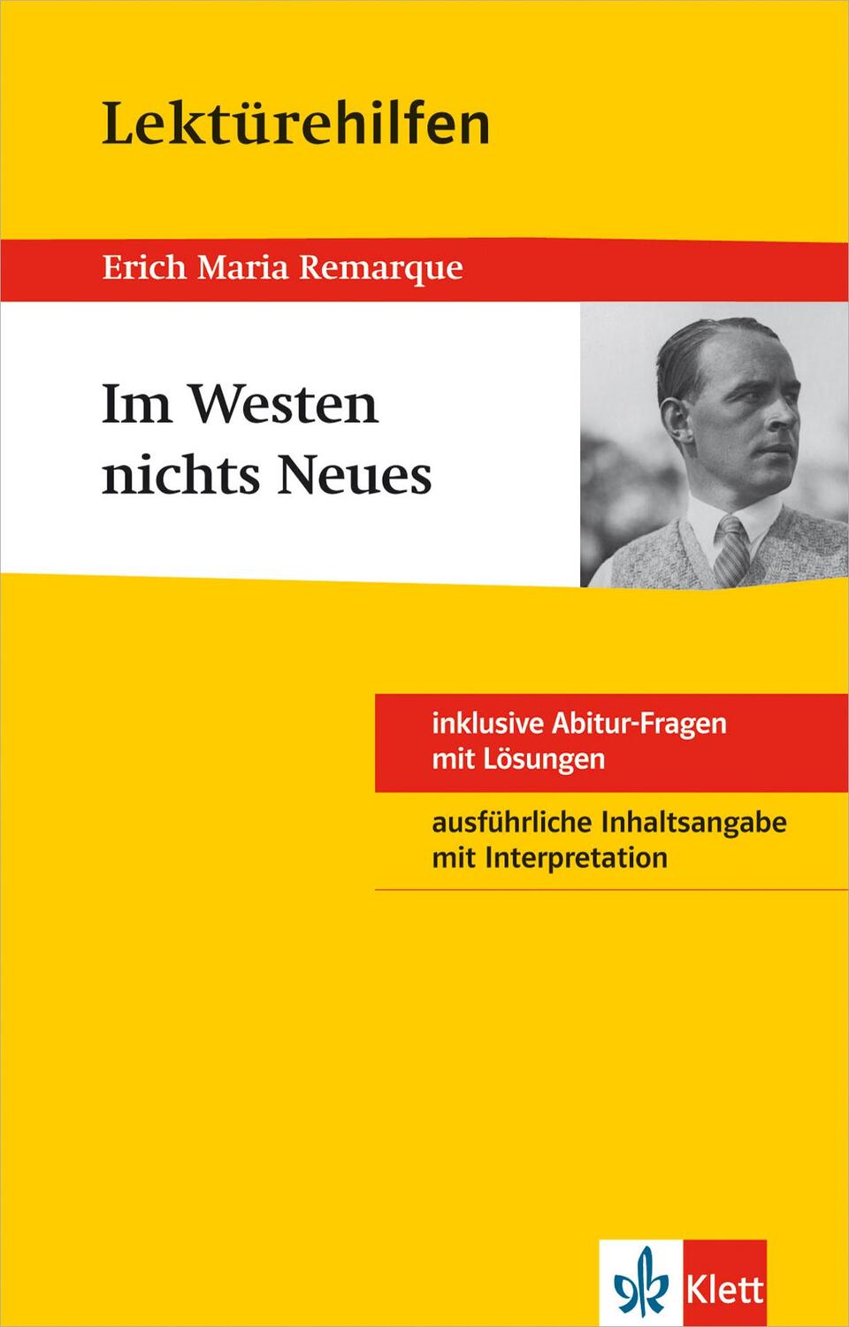 Cover: 9783129230879 | Lektürehilfen "Im Westen nichts Neues" | Erich M. Remarque | Buch