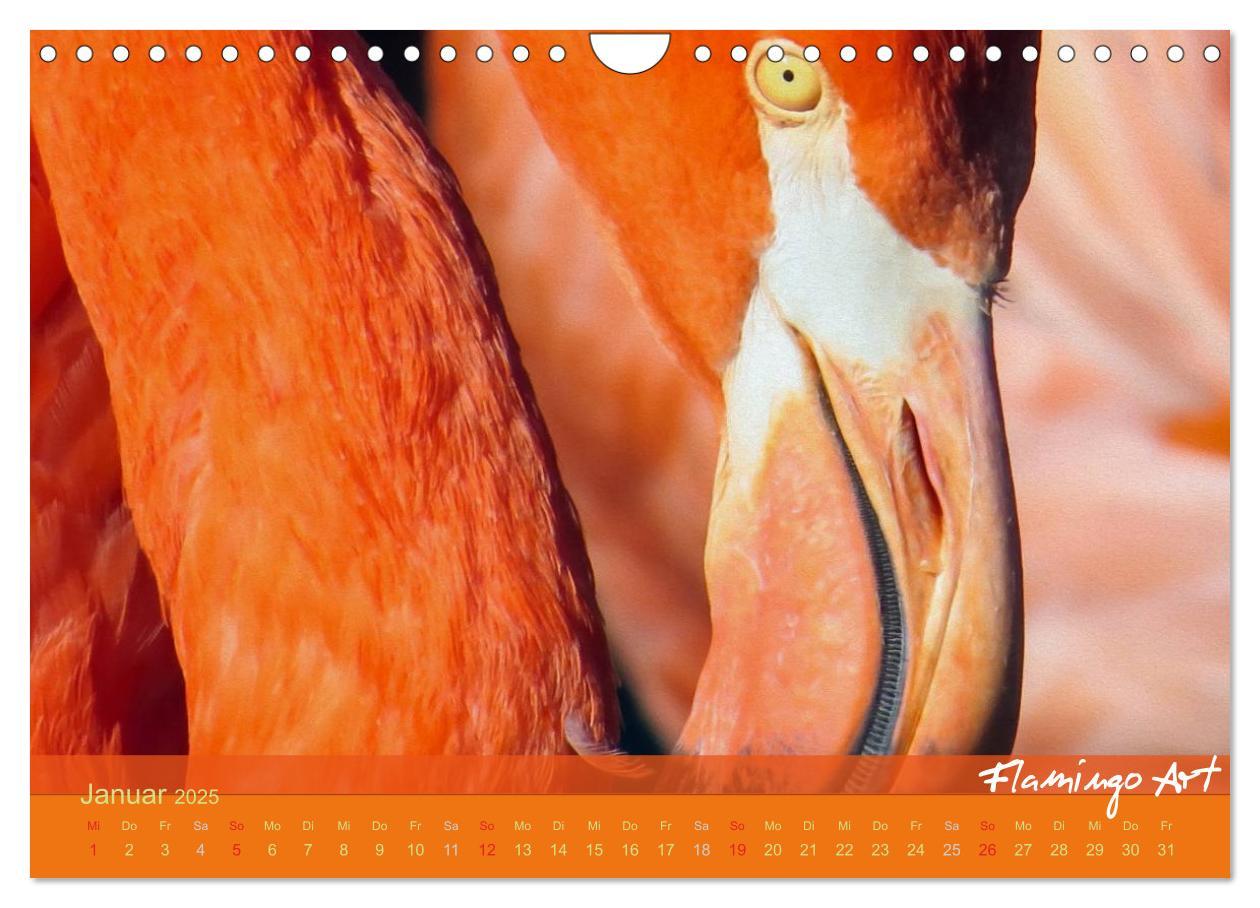 Bild: 9783435819706 | Flamingo Art 2025 (Wandkalender 2025 DIN A4 quer), CALVENDO...