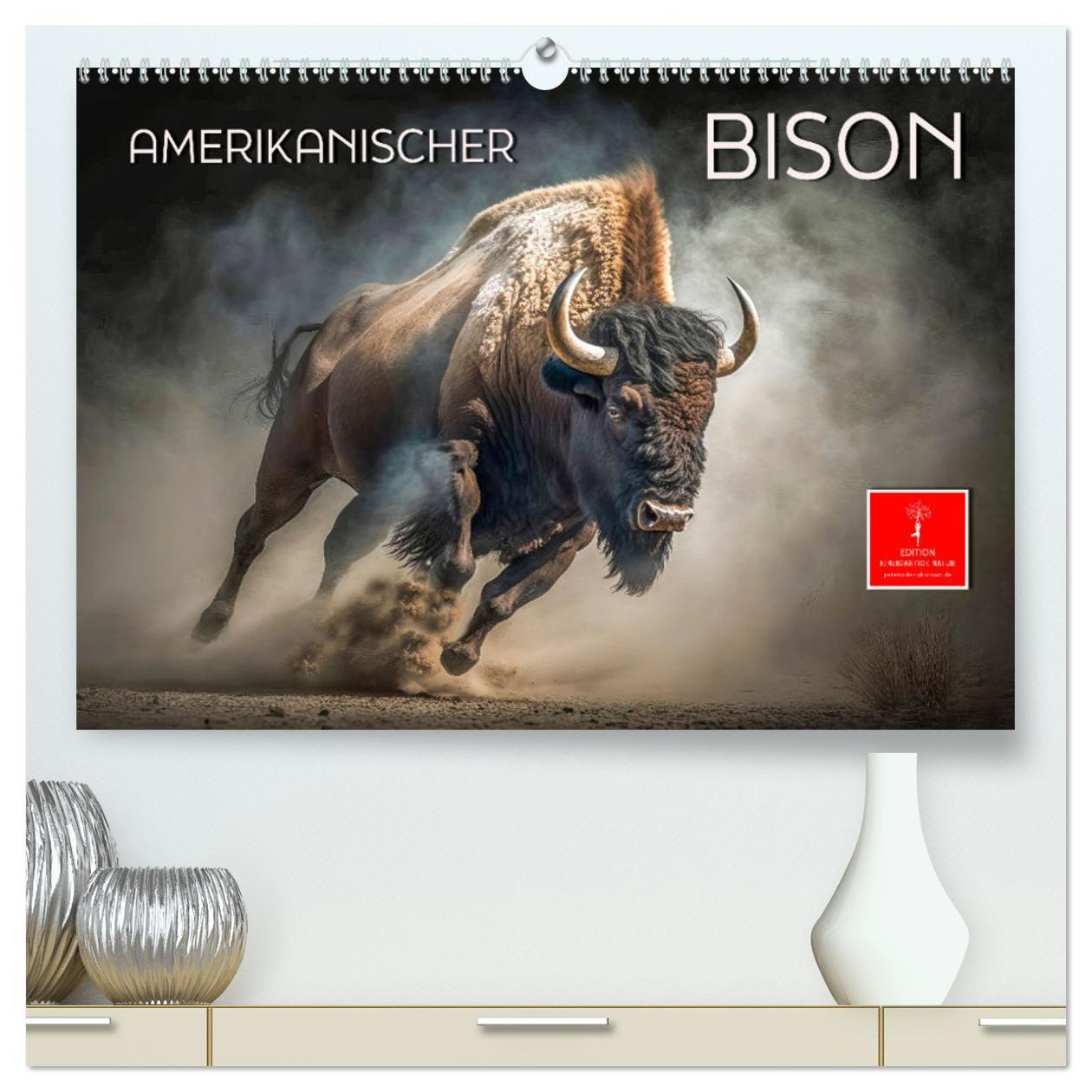 Cover: 9783383871214 | Amerikanischer Bison (hochwertiger Premium Wandkalender 2025 DIN A2...