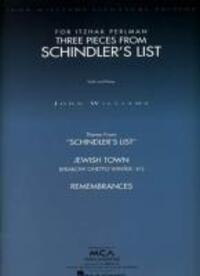 Cover: 9780793535842 | 3 Pieces From Schindler's List | for violin and Piano | J. Williams