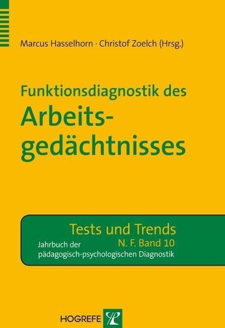 Cover: 9783801724528 | Funktionsdiagnostik des Arbeitsgedächtnisses | Taschenbuch | X | 2012