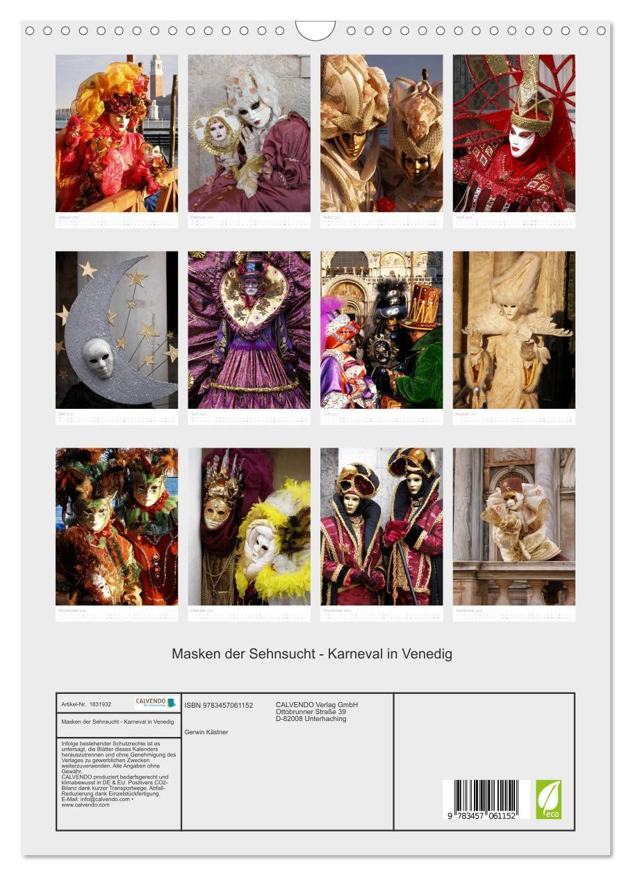 Bild: 9783457061152 | Masken der Sehnsucht - Karneval in Venedig (Wandkalender 2025 DIN...