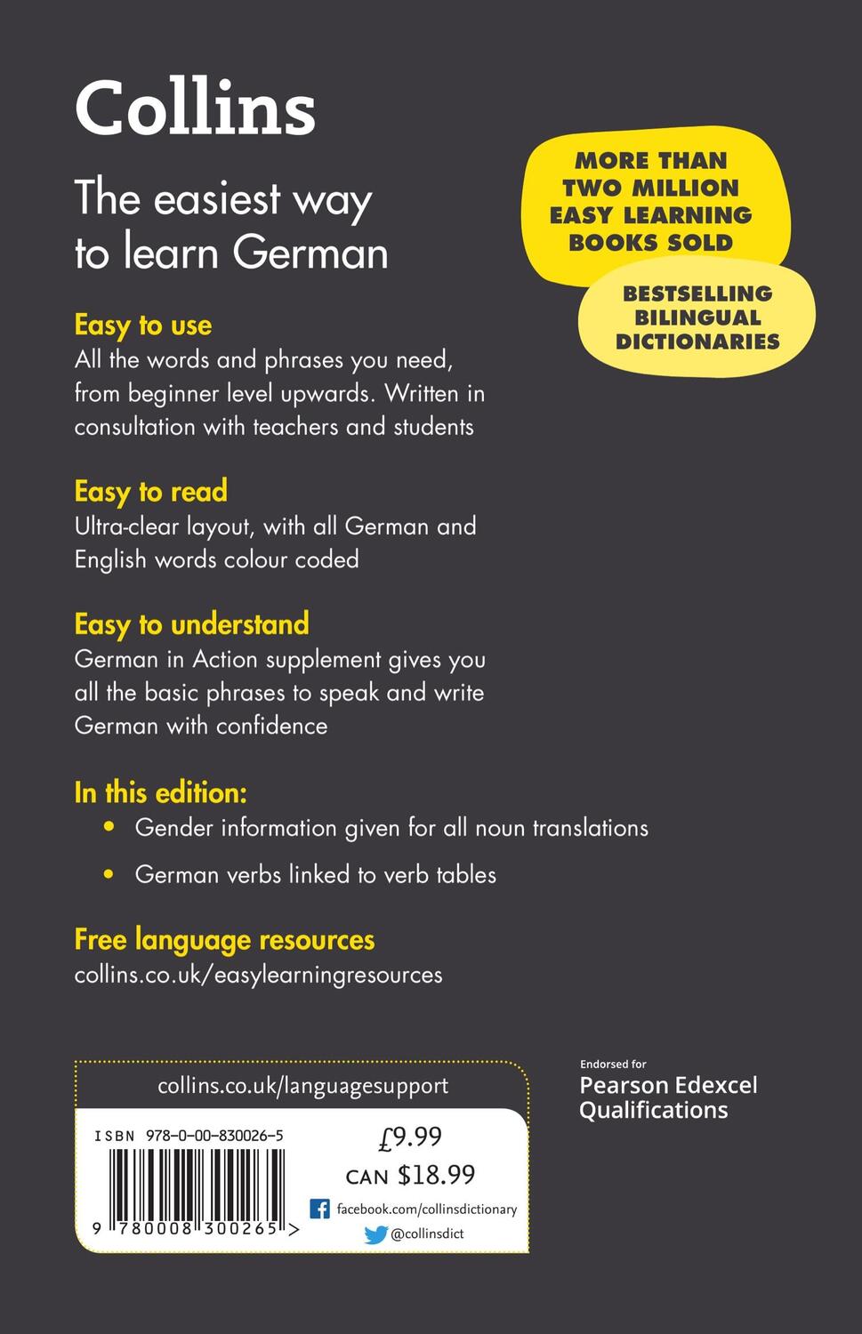 Rückseite: 9780008300265 | Easy Learning German Dictionary | Trusted Support for Learning | Buch