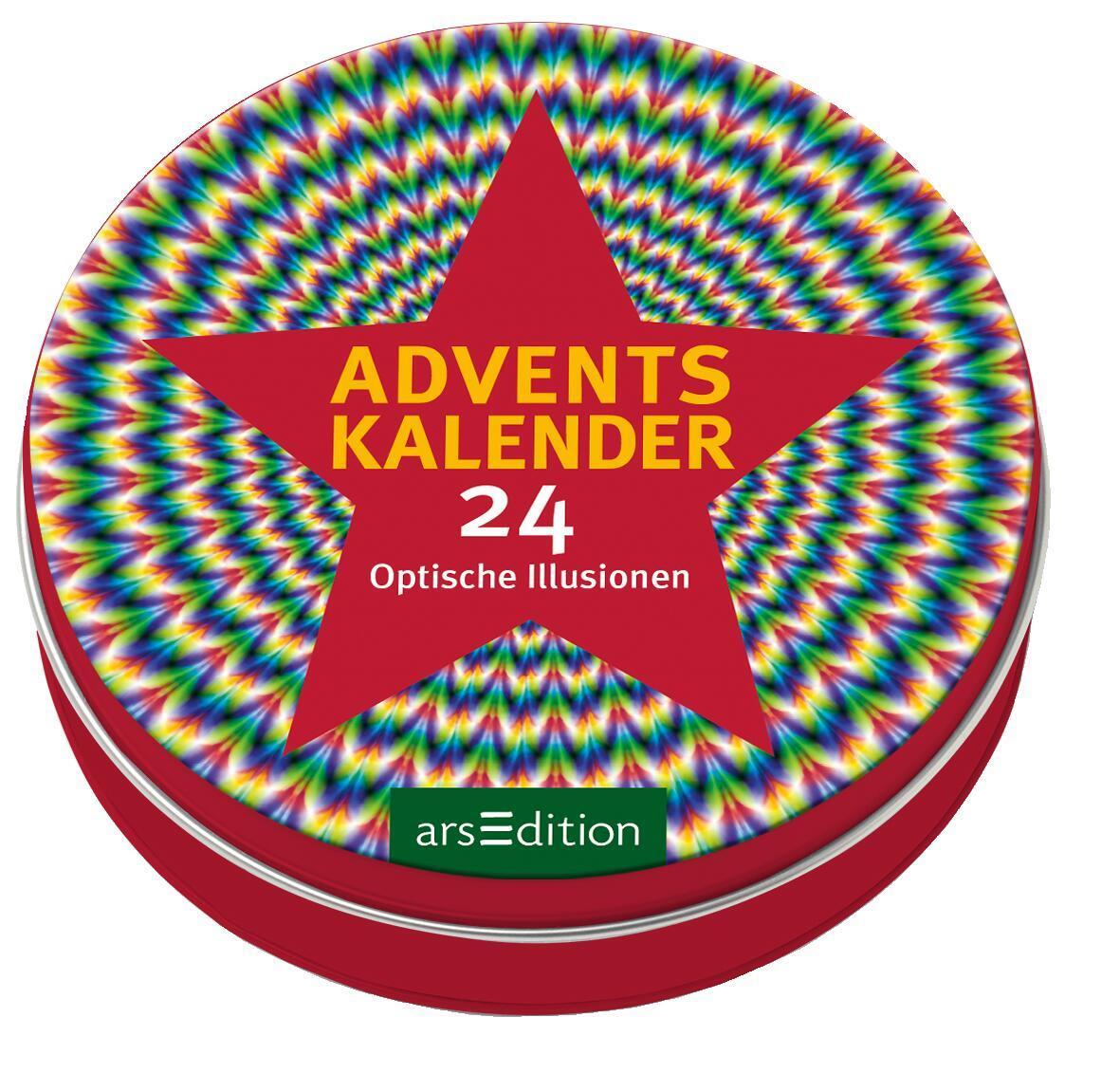 Cover: 4014489112303 | Adventskalender in der Dose. 24 Optische Illusionen | Kalender | 24 S.