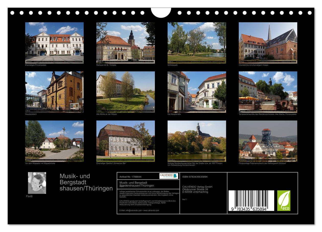 Bild: 9783435635894 | Musik- und Bergstadt Sondershausen/Thüringen (Wandkalender 2025 DIN...