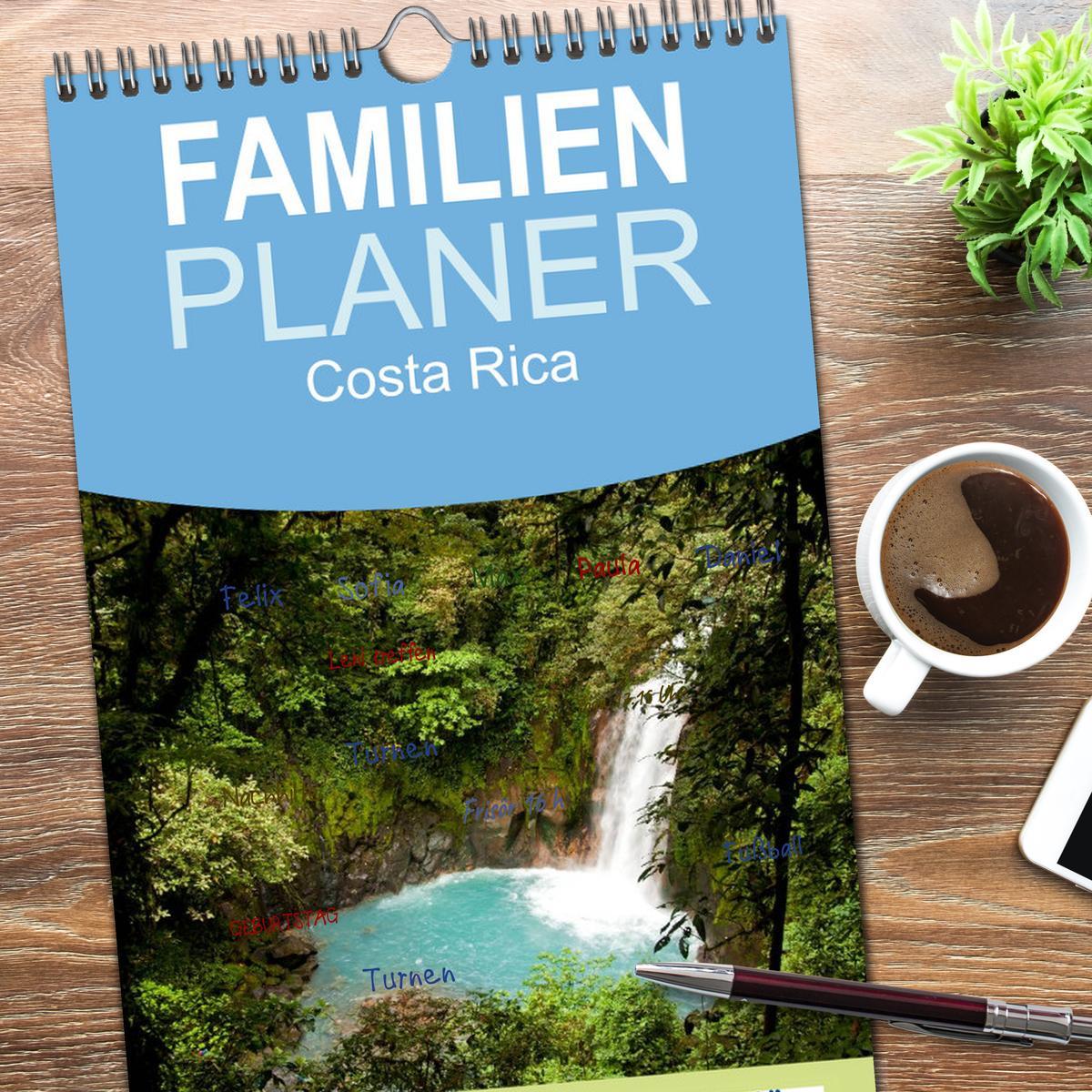 Bild: 9783457126639 | Familienplaner 2025 - Costa Rica mit 5 Spalten (Wandkalender, 21 x...