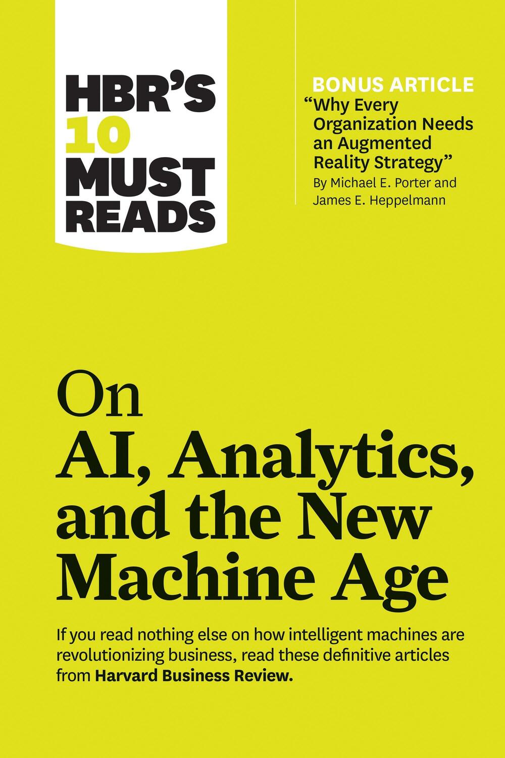 Cover: 9781633696846 | HBR's 10 Must Reads on AI, Analytics, and the New Machine Age (with...