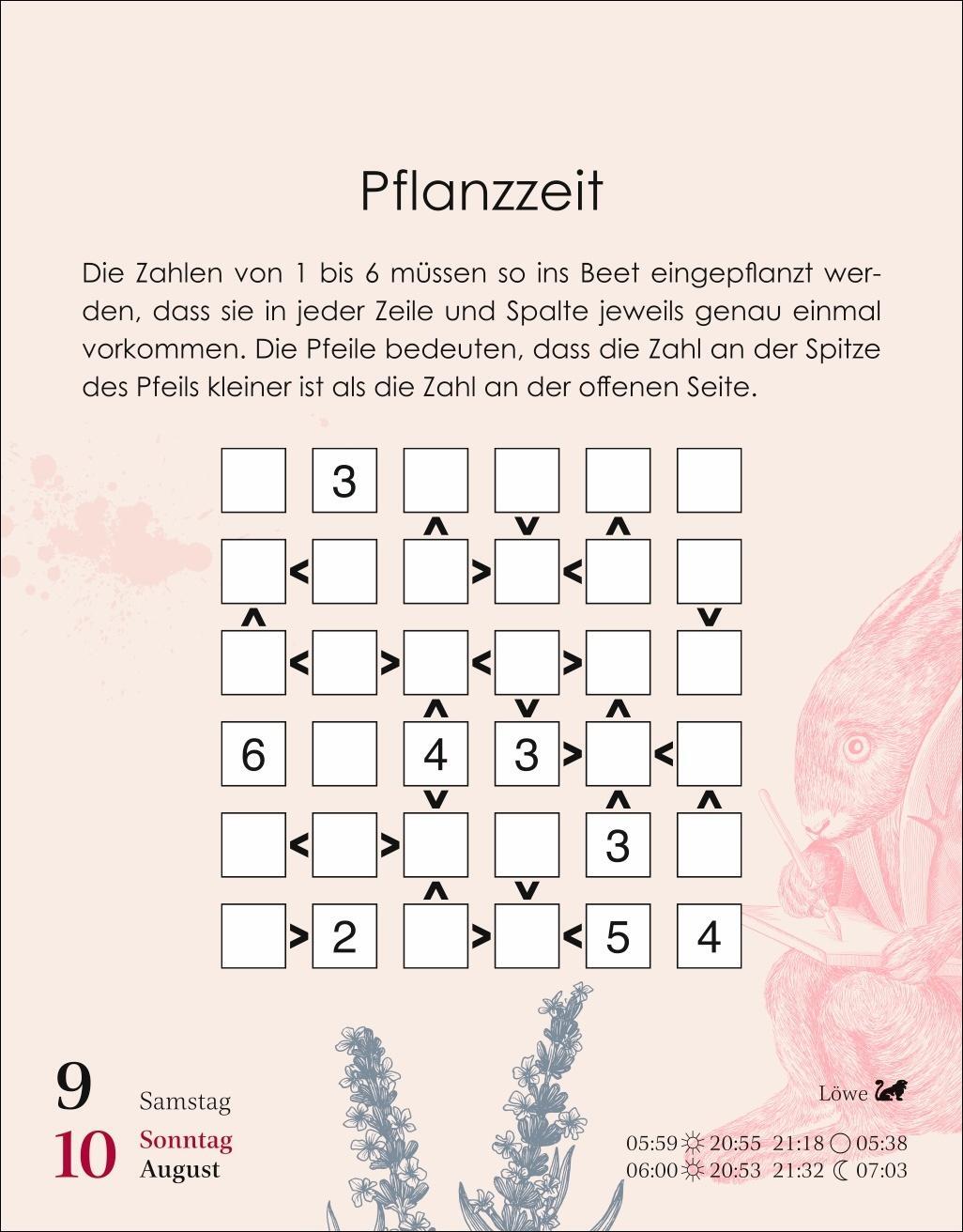 Bild: 9783840034886 | Bunte Rätselwelt Tagesabreißkalender 2025 - Pflanzen, Tiere, Phänomene