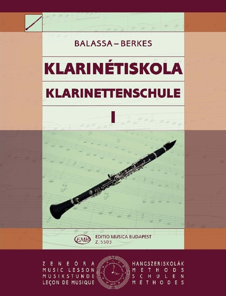 Cover: 9790080055038 | Klarinettenschule I | Sandor Balassa | EMB Music Lesson - Methods