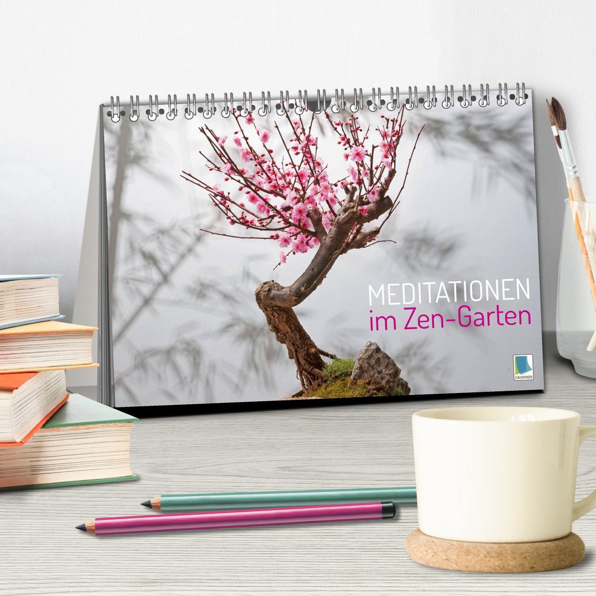 Bild: 9783435031276 | Meditationen im Zen-Garten (Tischkalender 2025 DIN A5 quer),...