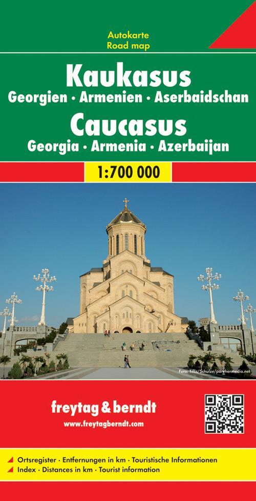 Cover: 9783707909739 | Kaukasus, Straßenkarte 1:700.000, freytag &amp; berndt | Freytag &amp; Berndt