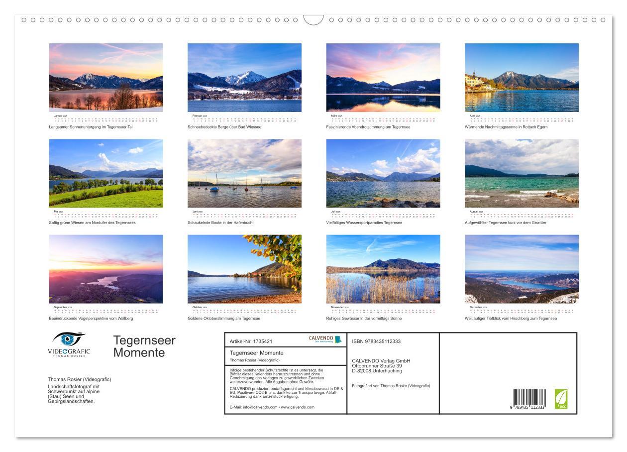 Bild: 9783435112333 | Tegernseer Momente (Wandkalender 2025 DIN A2 quer), CALVENDO...