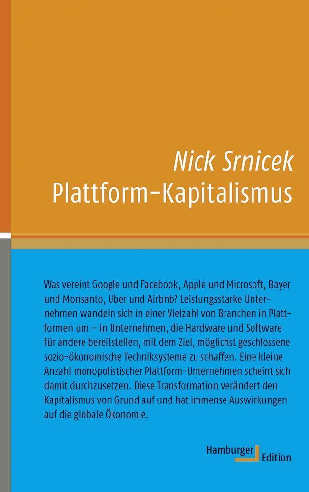Cover: 9783868543216 | Plattform-Kapitalismus | Nick Srnicek | Buch | 144 S. | Deutsch | 2018