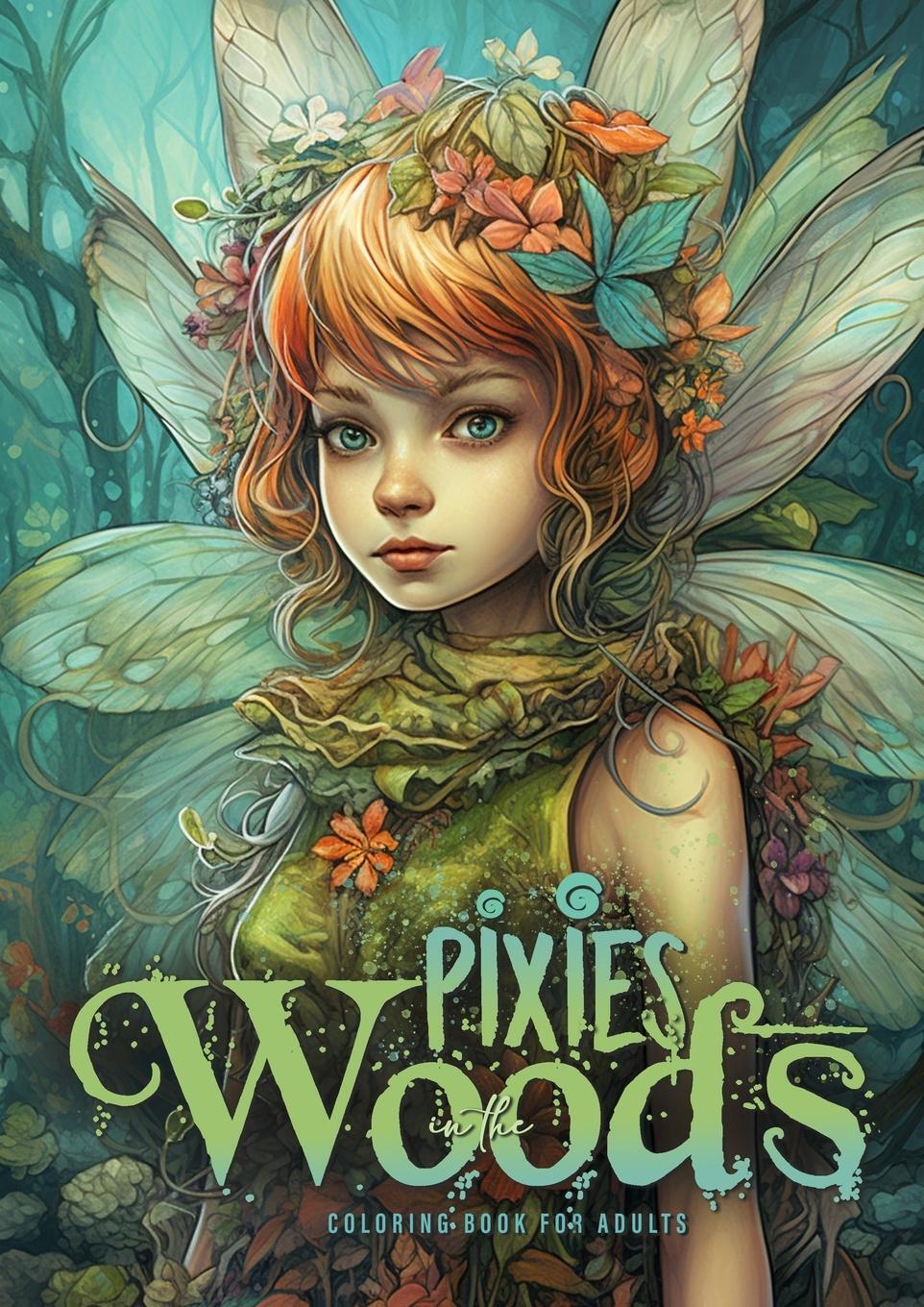 Cover: 9783758428814 | Pixies in the Woods Coloring Book for Adults | Monsoon Publishing