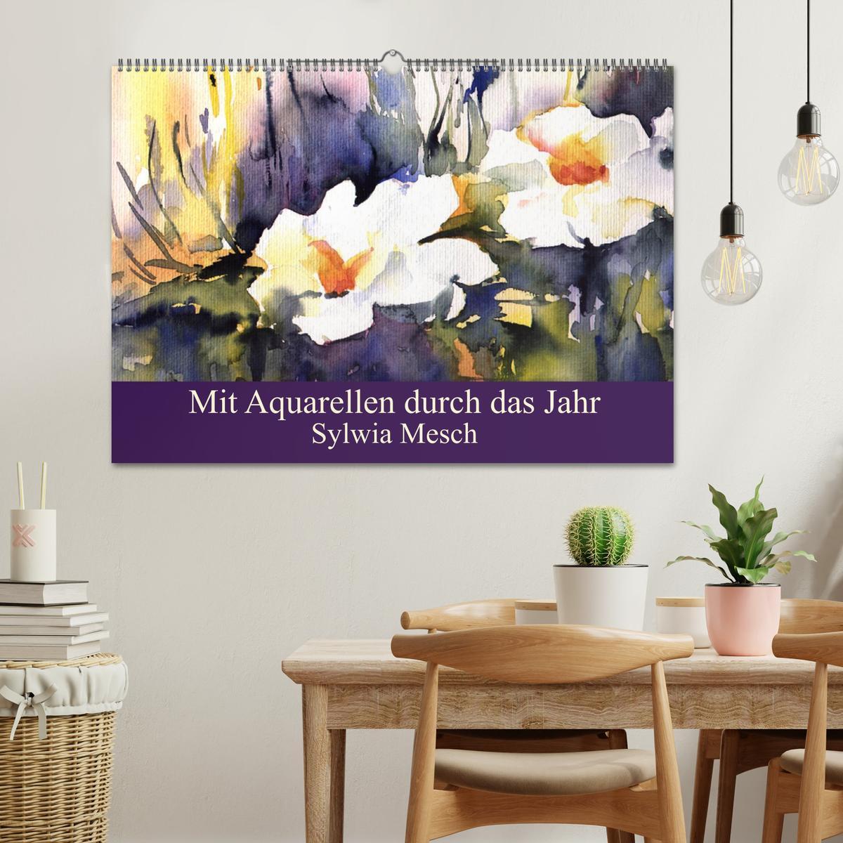 Bild: 9783435506279 | Mit Aquarellen durch das Jahr (Wandkalender 2025 DIN A2 quer),...