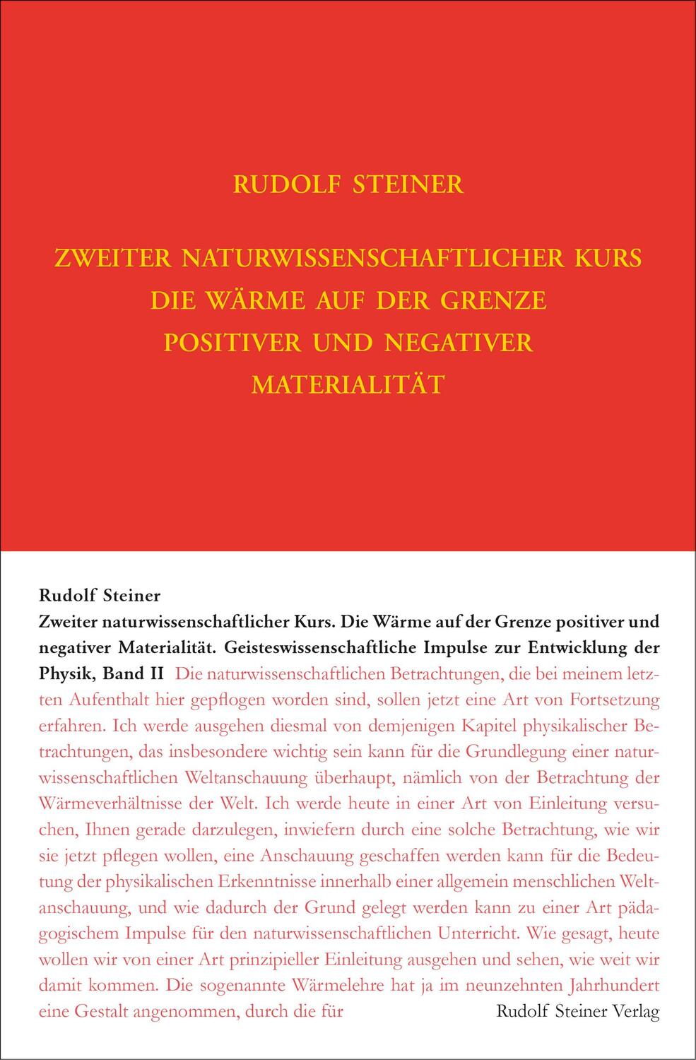 Cover: 9783727432118 | Zweiter Naturwissenschaftlicher Kurs: Die Wärme auf der Grenze...